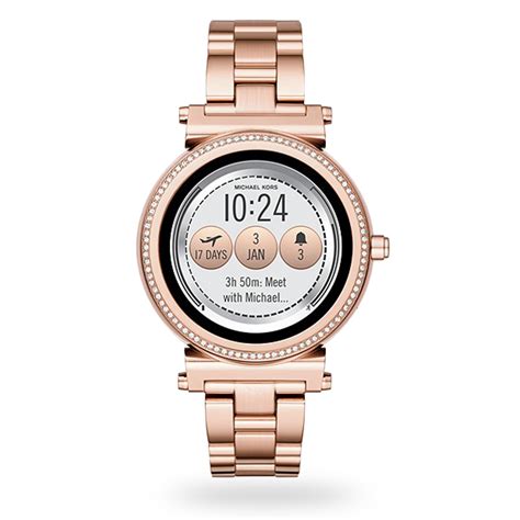 goldsmiths michael kors rose gold|rose gold Michael Kors smartwatch.